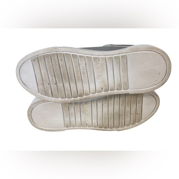 J SLIDES Women’s Leather Silver Round Toe Platform Sneaker Sz 8.5 - Picture 6 of 7